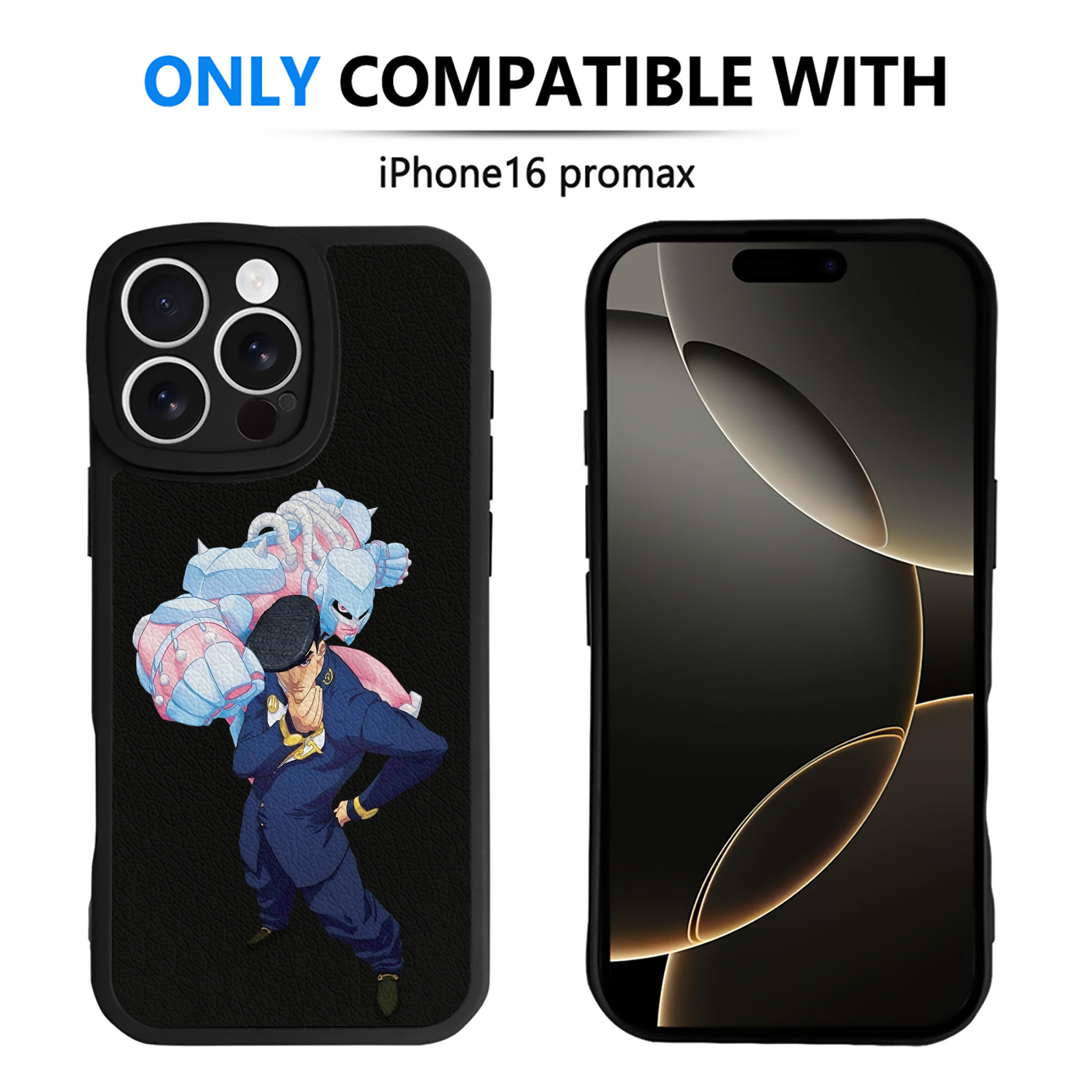 （画像用） ジョジョの奇妙な冒険 ひがしかた じょうすけ JoJo's Bizarre Adventure Higashikata Josuke 【iPhone 16シリーズ対応】シリコンスマホケース（レザー調） 材質：シリコン